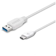 Кабель Anker PowerLine A8163 USB-A 3.0->USB-C 0,9м (A8163H21)White/белый