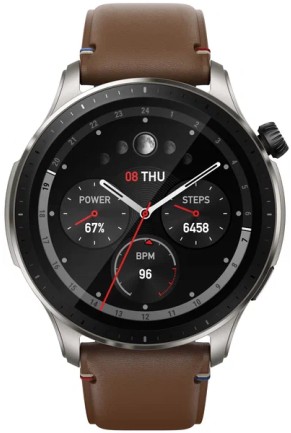 Часы Amazfit A2166 GTR 4 Brown Leather (6972596105725)