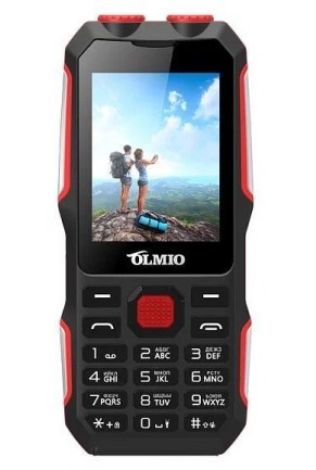 Телефон OLMIO X02, 2 SIM, черный/красный