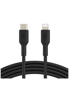 Кабель Belkin PVC BOOST CHARGE USB-C / кабель Lightning 1м, черный (CAA003bt1MBK)