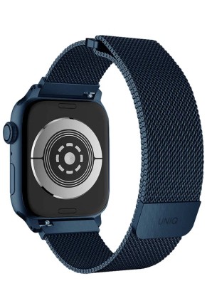 Ремешок Uniq для Apple Watch 45/44/42 mm Dante Strap Mesh Steel Cobalt blue