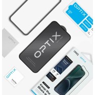 Стекло Uniq для iPhone 15 Pro OPTIX Vision care (anti-blue) Clear/Black (+installer)