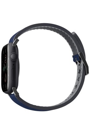 Ремешок Uniq для Apple Watch 49/45/44/42 mm Straden Waterproof Leather/Silicone Blue