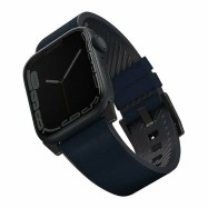 Ремешок Uniq для Apple Watch 49/45/44/42 mm Straden Waterproof Leather/Silicone Blue