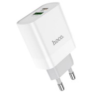 Сетевое ЗУ Hoco N5 2USB 3.0A PD 20W+QC3.0 быстрая зарядка Lighting Type-C 1м (White)