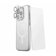 Набор Bundle Uniq для iPhone 15 Pro 360 Clear MagSafe (Lifepro Xtreme +Optix glass +Camera lens)