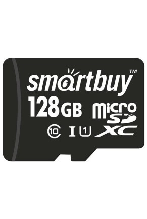 Карта памяти SD Micro 128 Gb, Class 10, SDXC, Smartbuy, 1 адаптер