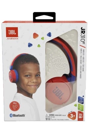 Наушники накладные JBL JR310 BT, беспроводные, красный